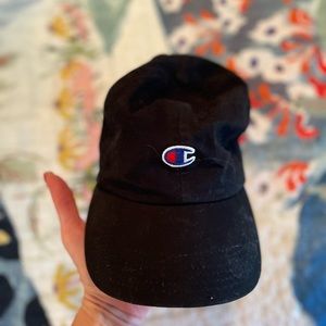 Champion Brand Adjustable Black Baseball Cap